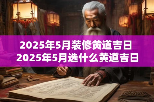 2025年5月装修黄道吉日 2025年5月选什么黄道吉日装修