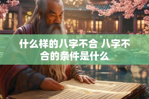 什么样的八字不合 八字不合的条件是什么