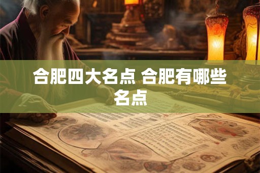 合肥四大名点 合肥有哪些名点