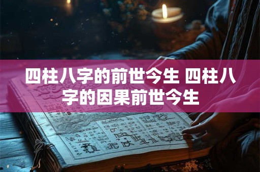 四柱八字的前世今生 四柱八字的因果前世今生