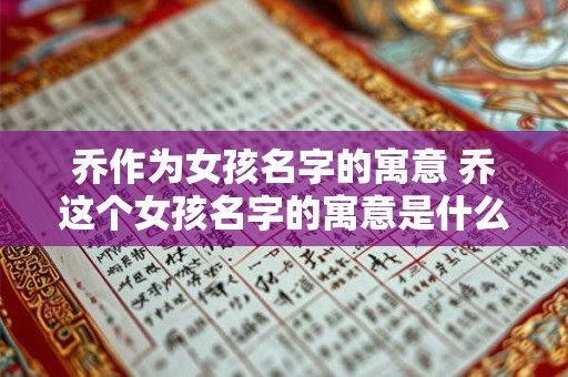 乔作为女孩名字的寓意 乔这个女孩名字的寓意是什么
