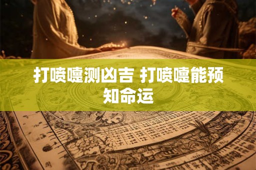 打喷嚏测凶吉 打喷嚏能预知命运