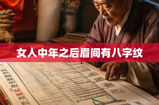 女人中年之后眉间有八字纹