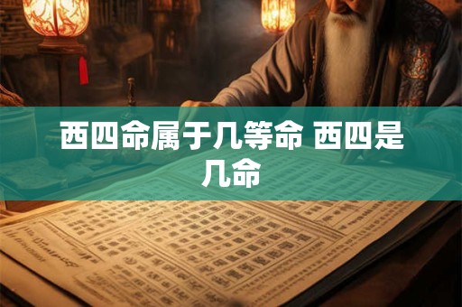 西四命属于几等命 西四是几命