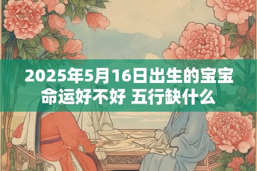 2025年5月16日出生的宝宝命运好不好 五行缺什么