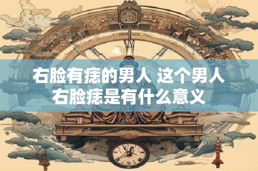 右脸有痣的男人 这个男人右脸痣是有什么意义