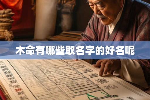 木命有哪些取名字的好名呢
