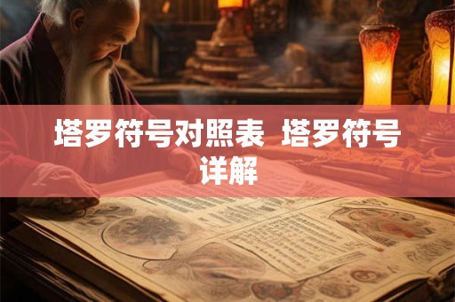 塔罗符号对照表  塔罗符号详解