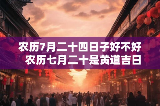 农历7月二十四日子好不好  农历七月二十是黄道吉日吗
