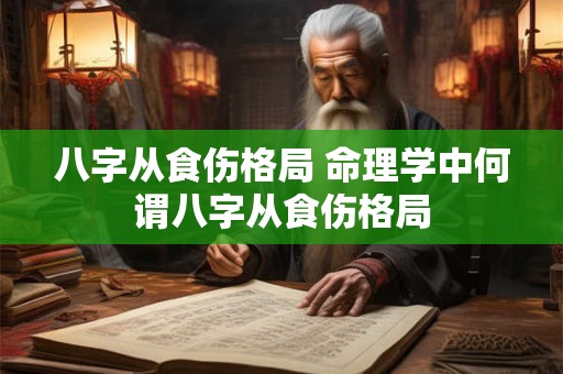 八字从食伤格局 命理学中何谓八字从食伤格局