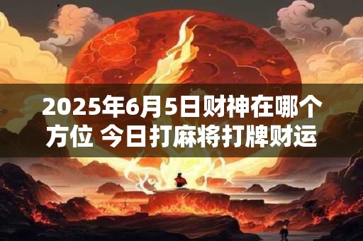 2025年6月5日财神在哪个方位 今日打麻将打牌财运方位