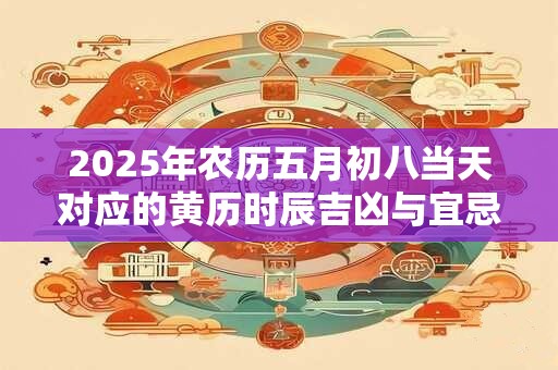 2025年农历五月初八当天对应的黄历时辰吉凶与宜忌详解