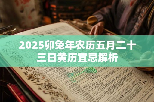 2025卯兔年农历五月二十三日黄历宜忌解析