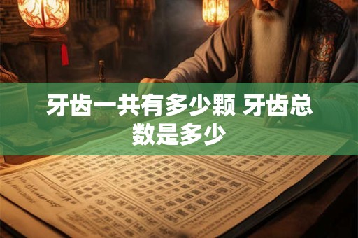 牙齿一共有多少颗 牙齿总数是多少