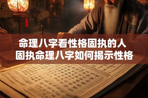 命理八字看性格固执的人 固执命理八字如何揭示性格