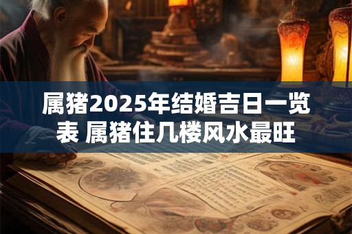 属猪2025年结婚吉日一览表 属猪住几楼风水最旺