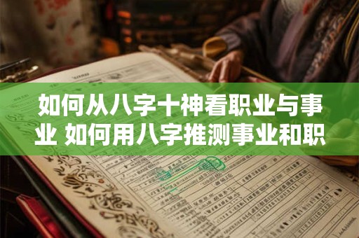 如何从八字十神看职业与事业 如何用八字推测事业和职业