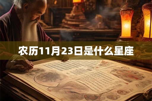 农历11月23日是什么星座