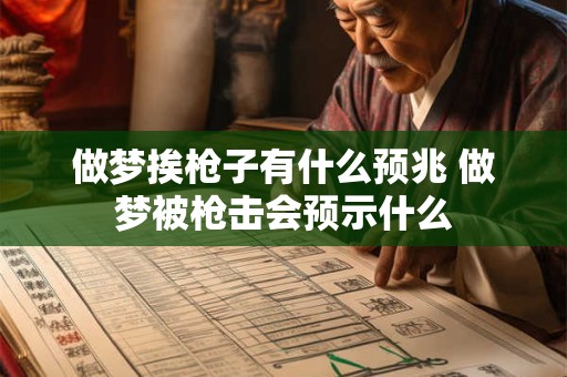 做梦挨枪子有什么预兆 做梦被枪击会预示什么