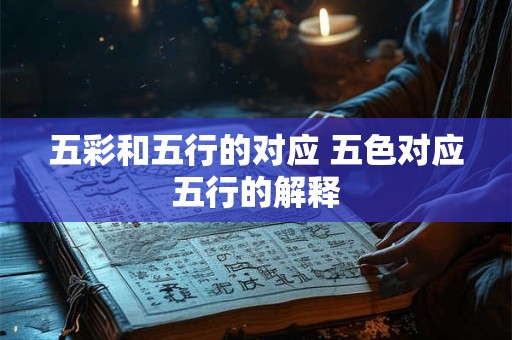 五彩和五行的对应 五色对应五行的解释