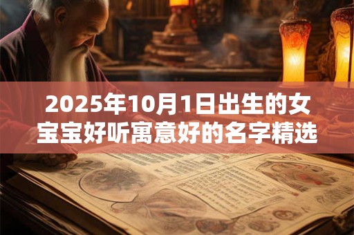 2025年10月1日出生的女宝宝好听寓意好的名字精选