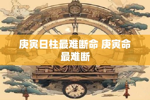庚寅日柱最难断命 庚寅命最难断
