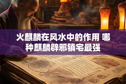 火麒麟在风水中的作用 哪种麒麟辟邪镇宅最强