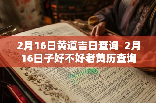 2月16日黄道吉日查询  2月16日子好不好老黄历查询