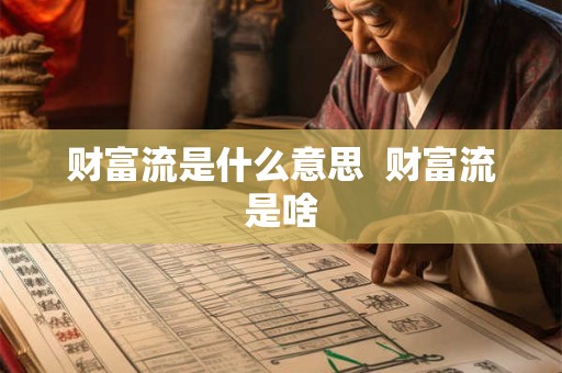 财富流是什么意思  财富流是啥