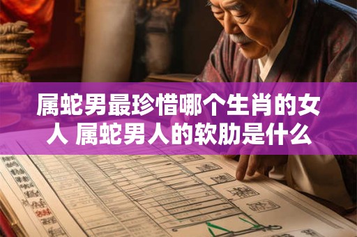 属蛇男最珍惜哪个生肖的女人 属蛇男人的软肋是什么