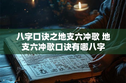 八字口诀之地支六冲歌 地支六冲歌口诀有哪八字