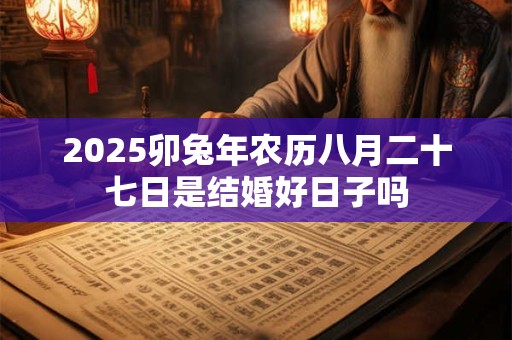 2025卯兔年农历八月二十七日是结婚好日子吗