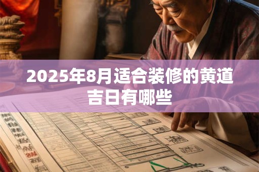 2026年8月适合装修的黄道吉日有哪些