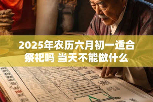 2025年农历六月初一适合祭祀吗 当天不能做什么