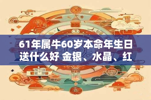 61年属牛60岁本命年生日送什么好 金银、水晶、红色饰品
