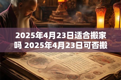 2025年4月23日适合搬家吗 2025年4月23日可否搬家