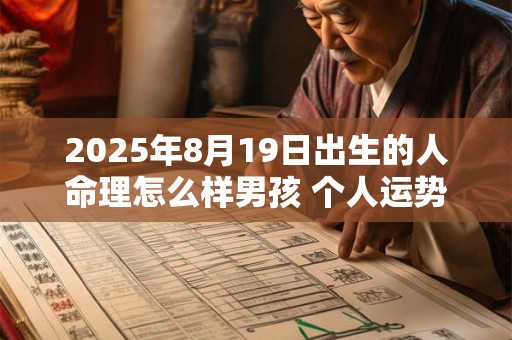 2025年8月19日出生的人命理怎么样男孩 个人运势如何