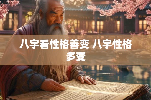 八字看性格善变 八字性格多变