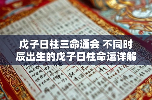 戊子日柱三命通会 不同时辰出生的戊子日柱命运详解 戊子日柱三命通会 不同时辰出生的戊子日柱命运详解