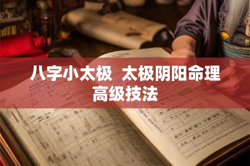 八字小太极  太极阴阳命理高级技法