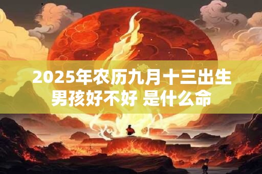 2025年农历九月十三出生男孩好不好 是什么命