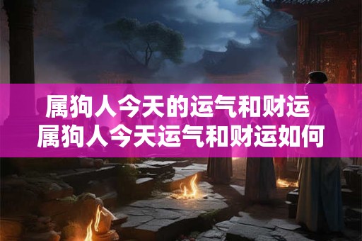 属狗人今天的运气和财运 属狗人今天运气和财运如何