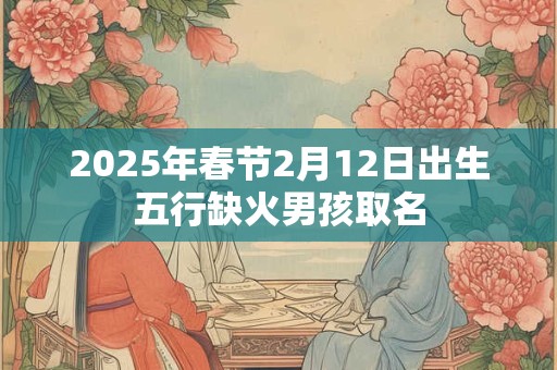 2025年春节2月12日出生五行缺火男孩取名