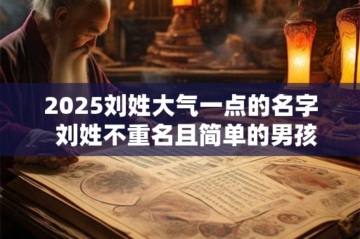 2025刘姓大气一点的名字  刘姓不重名且简单的男孩名字