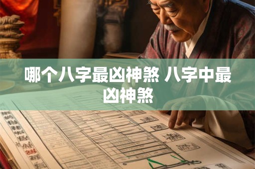 哪个八字最凶神煞 八字中最凶神煞