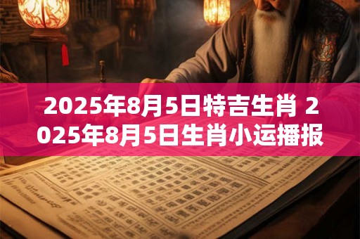 2025年8月5日特吉生肖 2025年8月5日生肖小运播报