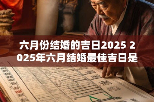 六月份结婚的吉日2025 2025年六月结婚最佳吉日是哪天