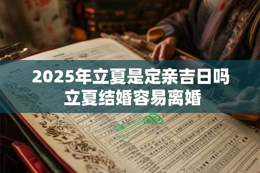 2025年立夏是定亲吉日吗 立夏结婚容易离婚