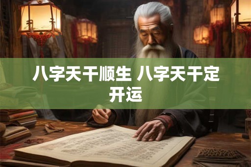 八字天干顺生 八字天干定开运