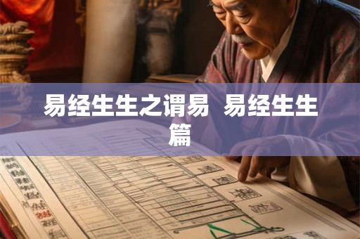 易经生生之谓易  易经生生篇